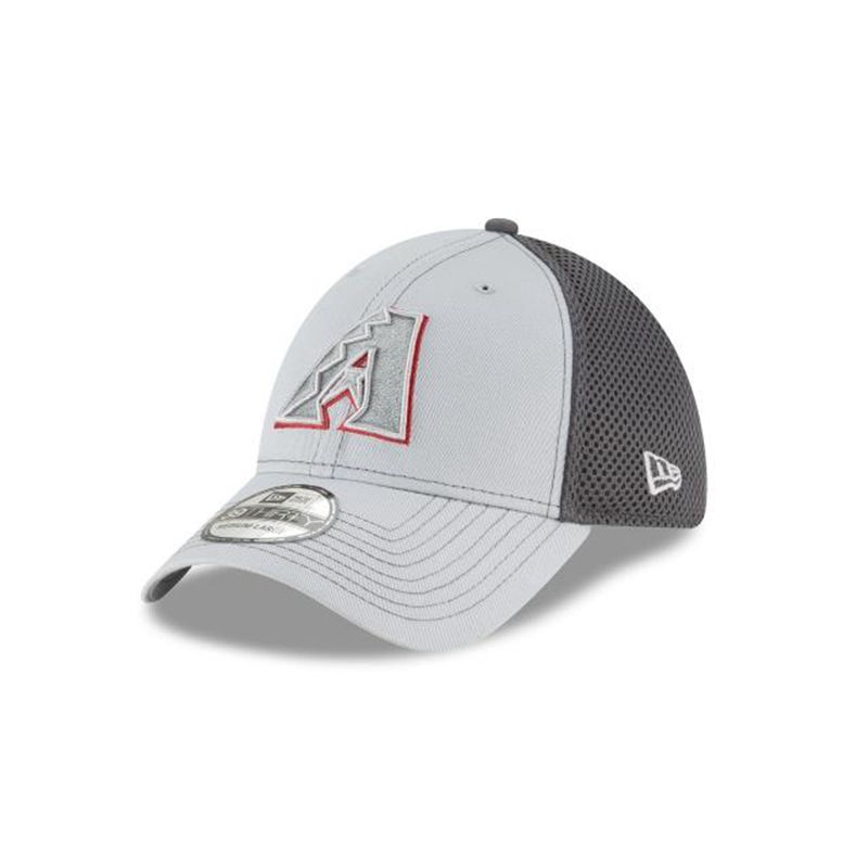 MLB Arizona Diamondbacks Grayed Out Neo 39Thirty Stretch Fit (UTA3088) - Grey New Era Caps